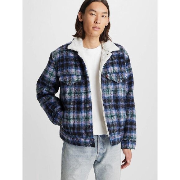 Vintage levis trucker Sherpa jacket coat winter parka - Picture 7 of 10